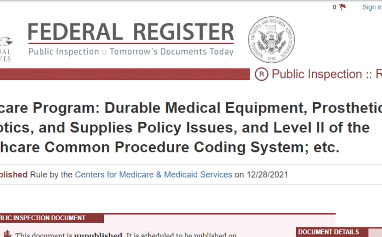  CMS Releases Final DEMPOS Rule, Pump Proposal Not Included