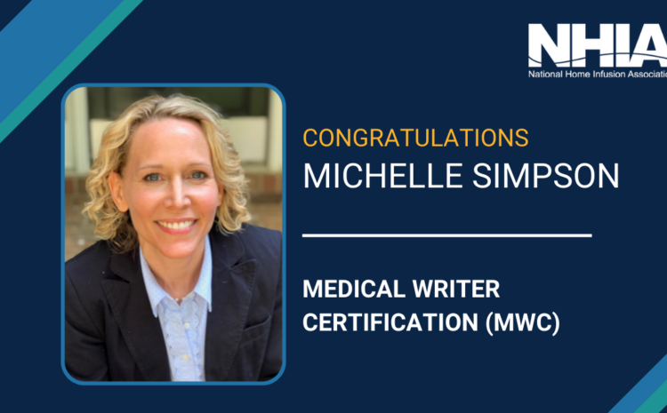  NHIA’s Michelle Simpson Earns Medical Writer Certification